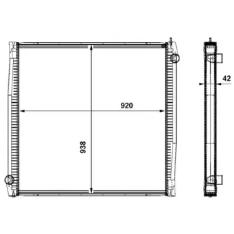 Radiateur, refroidissement du moteur MAHLE CR 861 000P