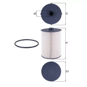 Filtre à carburant MAHLE KX 481D