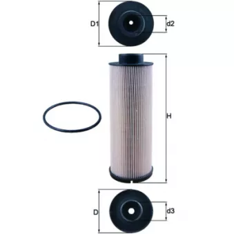 Filtre à carburant MAHLE KX 73/2D