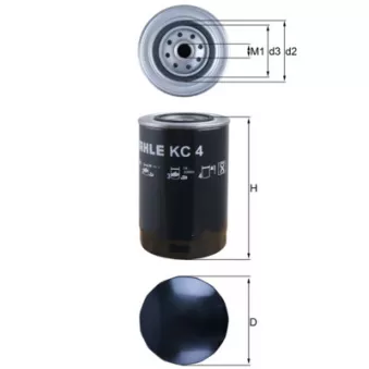 Filtre à carburant MAHLE KC 4
