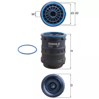 Filtre à carburant MAHLE KC 634D