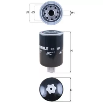 Filtre à carburant MAHLE KC 580