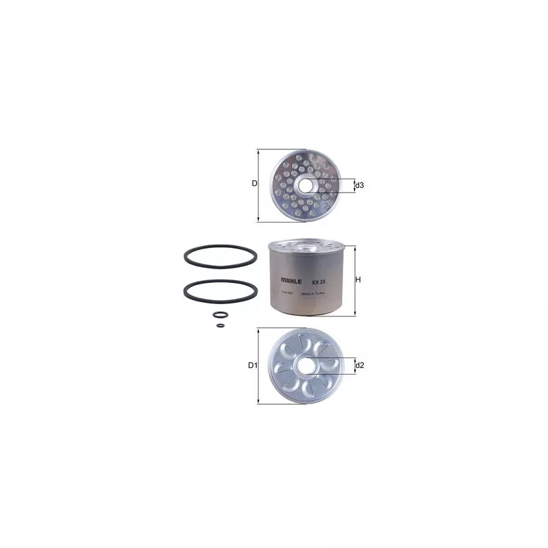 Filtre à carburant MAHLE KX 23D