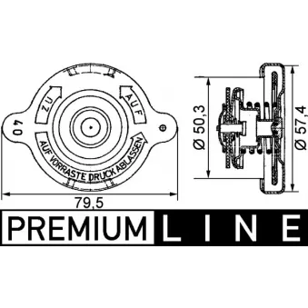 Bouchon de radiateur MAHLE CRB 13 000P