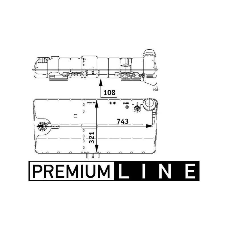 Vase d'expansion, liquide de refroidissement MAHLE CRT 47 000P