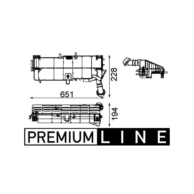 Vase d'expansion, liquide de refroidissement MAHLE CRT 49 000P
