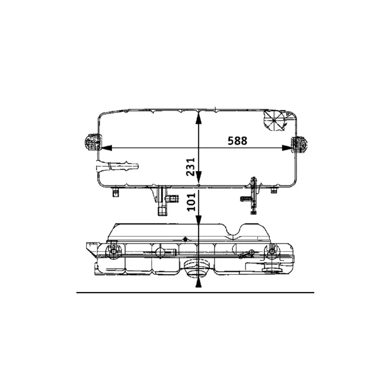 Vase d'expansion, liquide de refroidissement MAHLE CRT 46 000S