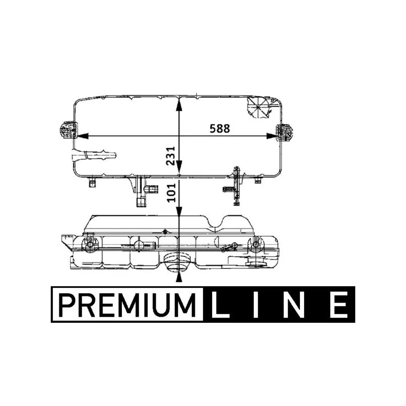Vase d'expansion, liquide de refroidissement MAHLE CRT 46 000P