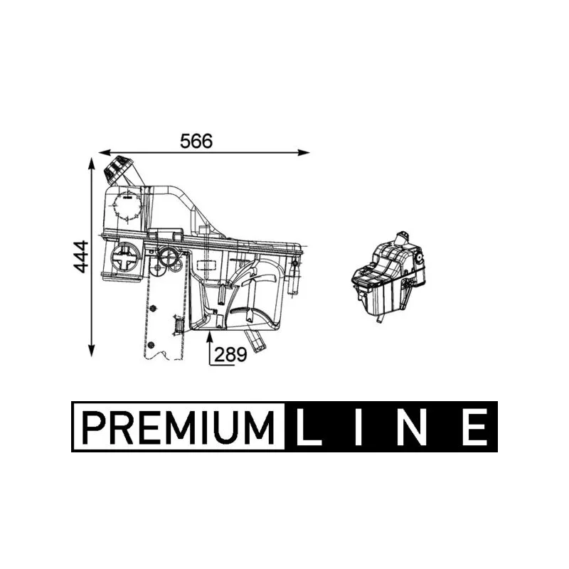 Vase d'expansion, liquide de refroidissement MAHLE CRT 54 000P