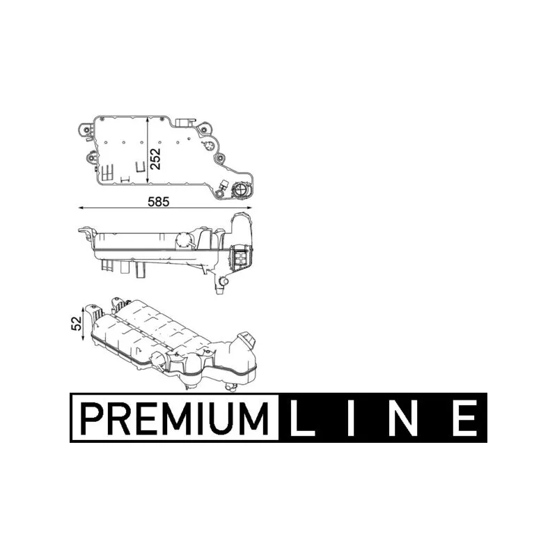 Vase d'expansion, liquide de refroidissement MAHLE CRT 99 000P