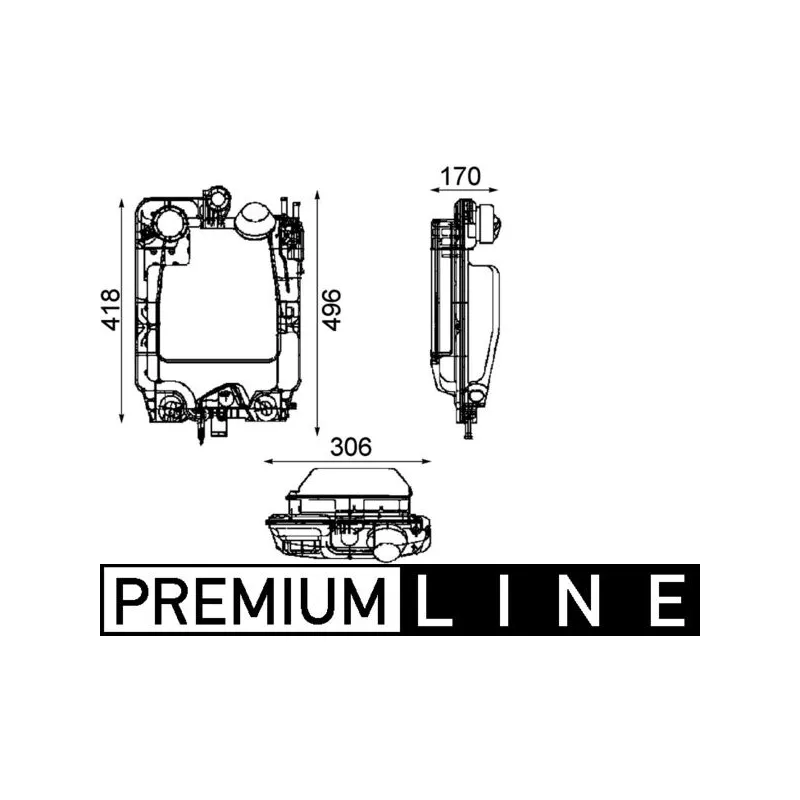 Vase d'expansion, liquide de refroidissement MAHLE CRT 44 000P