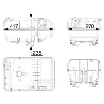 Vase d'expansion, liquide de refroidissement MAHLE