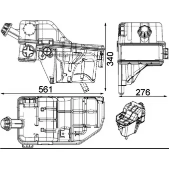 Vase d'expansion, liquide de refroidissement MAHLE CRT 33 000S