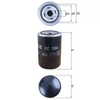 Filtre à carburant MAHLE KC 184