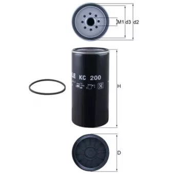 Filtre à carburant MAHLE KC 200