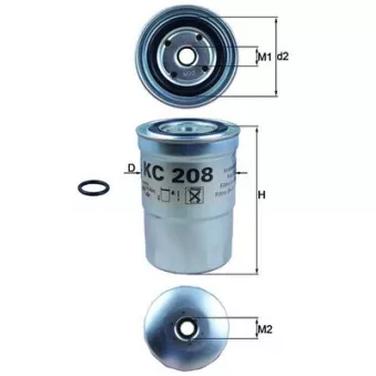 Filtre à carburant MAHLE KC 208