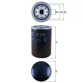 Filtre à carburant MAHLE KC 178