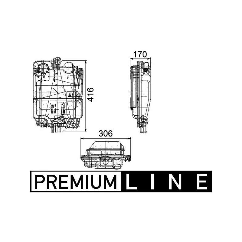 Vase d'expansion, liquide de refroidissement MAHLE CRT 102 000P