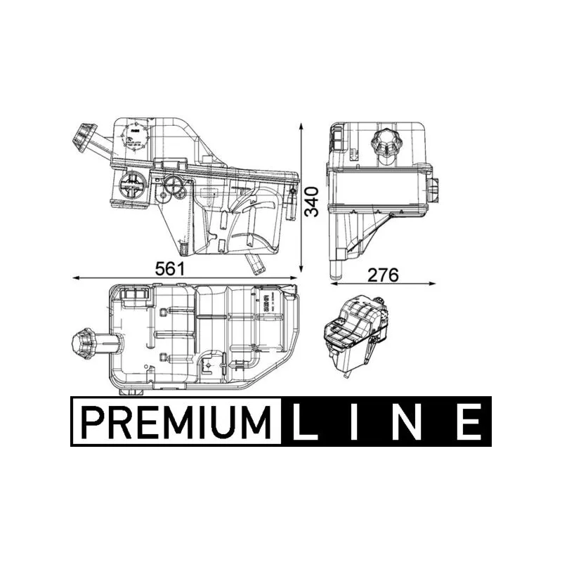 Vase d'expansion, liquide de refroidissement MAHLE CRT 134 000P
