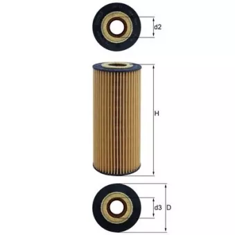 Filtre hydraulique, boîte automatique MAHLE HX 77