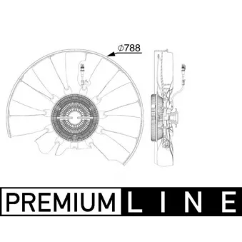 Ventilateur, refroidissement du moteur MAHLE CFF 514 000P