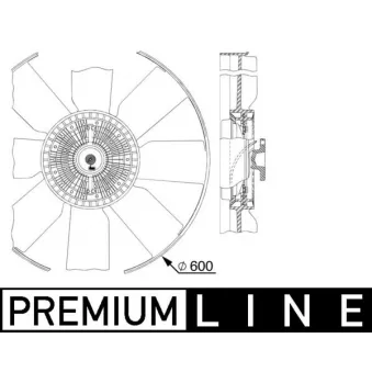 Ventilateur, refroidissement du moteur MAHLE CFF 512 000P
