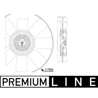 Ventilateur, refroidissement du moteur MAHLE CFF 508 000P