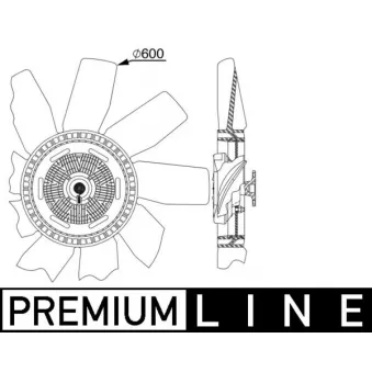 Ventilateur, refroidissement du moteur MAHLE CFF 511 000P