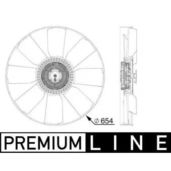 Ventilateur, refroidissement du moteur MAHLE CFF 510 000P