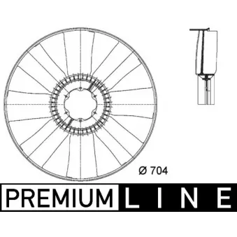 Roue du souffleur, refroidissementdu moteur MAHLE CFW 15 000P