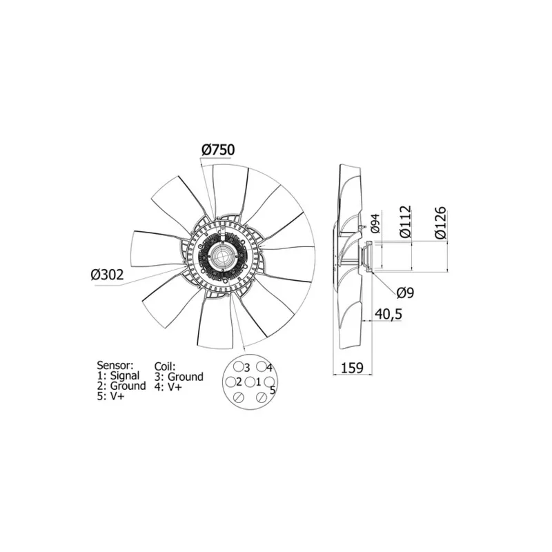 Ventilateur, refroidissement du moteur MAHLE CFF 457 000S