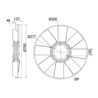 Roue du souffleur, refroidissementdu moteur MAHLE