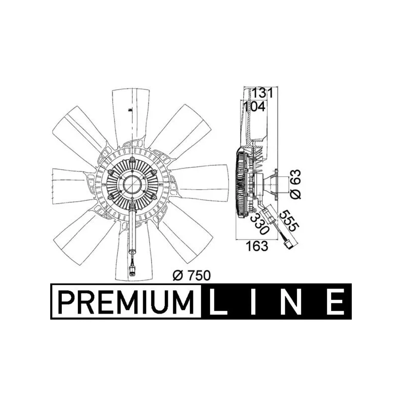 Ventilateur, refroidissement du moteur MAHLE CFF 473 000P