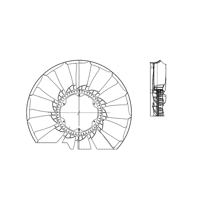 Roue du souffleur, refroidissementdu moteur MAHLE CFW 55 000P