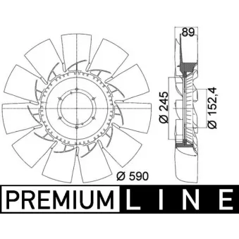 Roue du souffleur, refroidissementdu moteur MAHLE CFW 46 000P