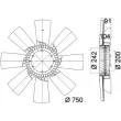 Roue du souffleur, refroidissementdu moteur MAHLE CFW 49 000P - Visuel 2