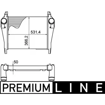 Intercooler, échangeur MAHLE CI 268 000P