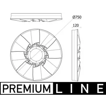 Roue du souffleur, refroidissementdu moteur MAHLE