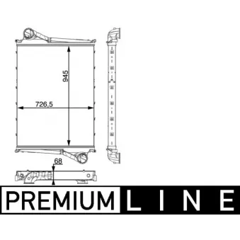 Intercooler, échangeur MAHLE CI 215 000P