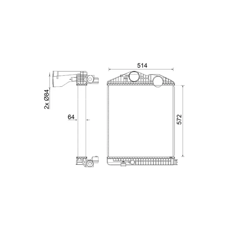 Intercooler, échangeur MAHLE CI 114 000S