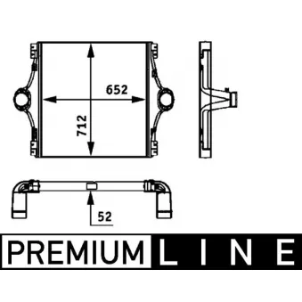 Intercooler, échangeur MAHLE CI 105 000P