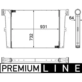 Intercooler, échangeur MAHLE CI 240 000P