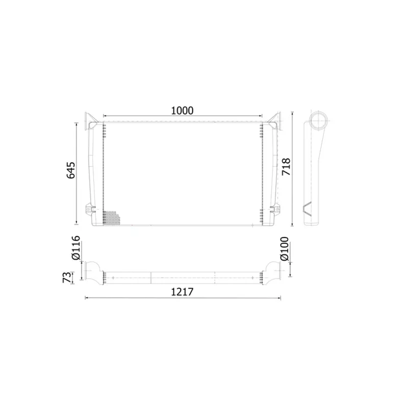 Intercooler, échangeur MAHLE CI 395 000P