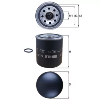 Cartouche de dessicateur, système d'air comprimé MAHLE AL 23