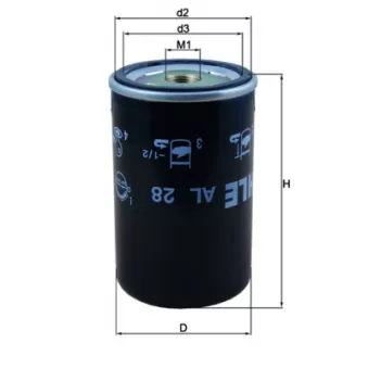 Cartouche de dessicateur, système d'air comprimé MAHLE AL 28