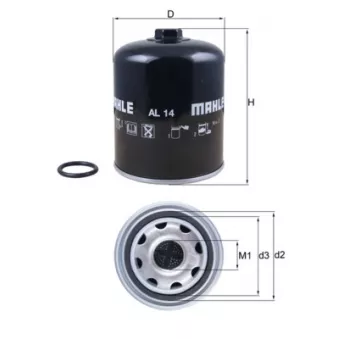 Cartouche de dessicateur, système d'air comprimé MAHLE AL 14D