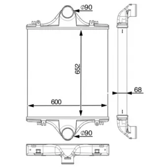 Intercooler, échangeur MAHLE CI 90 000P