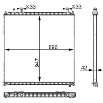 Radiateur basse température, intercooler MAHLE CIR 11 000P