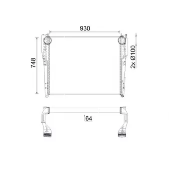 Intercooler, échangeur MAHLE CI 622 000S