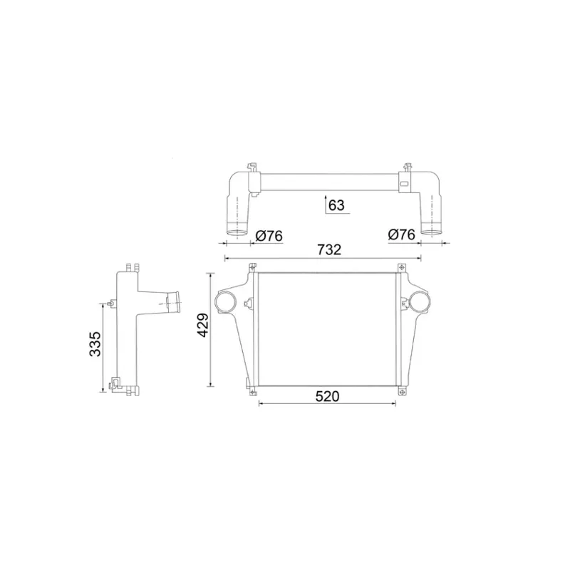 Intercooler, échangeur MAHLE CI 623 000S